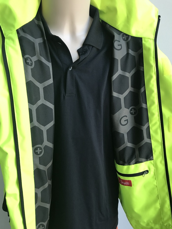 High visibility jacket with G+ lining. © Directa Plus